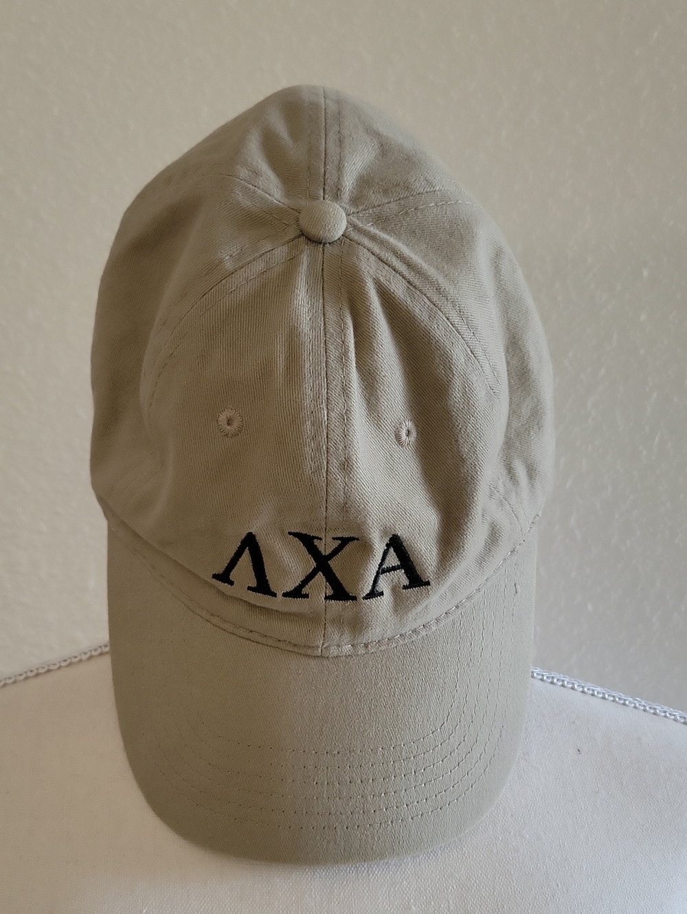 Lambda Chi Alpha PORT & Company Adjustable Khaki Tan Hat like new